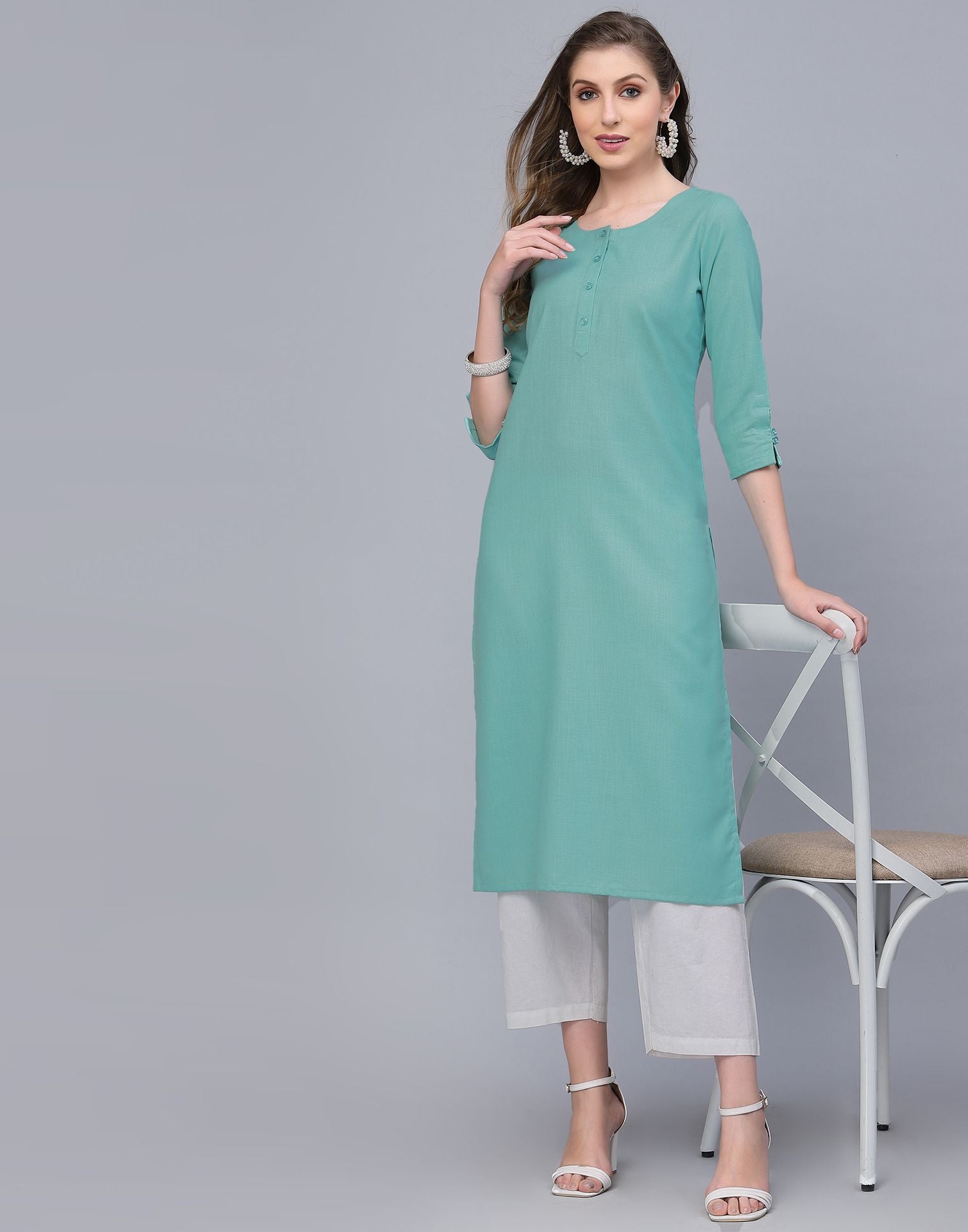 Buy Shubhisha Fashion Women's Light Green Georgette Chikankari Embroidery  Work Straight Kurti Online at Best Prices in India - JioMart.